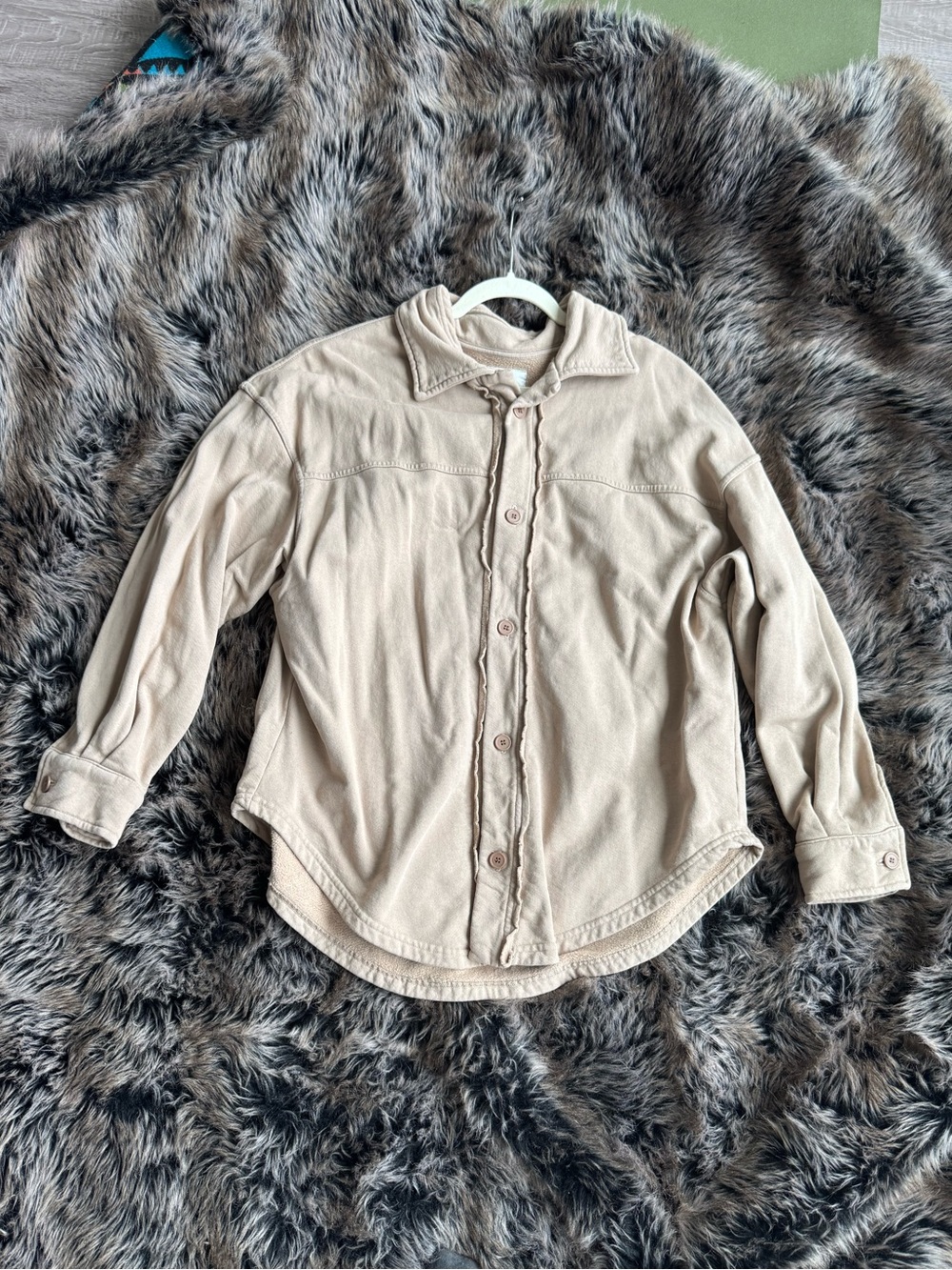 Joah Brown Oversized Button Up Shirt Jacket
